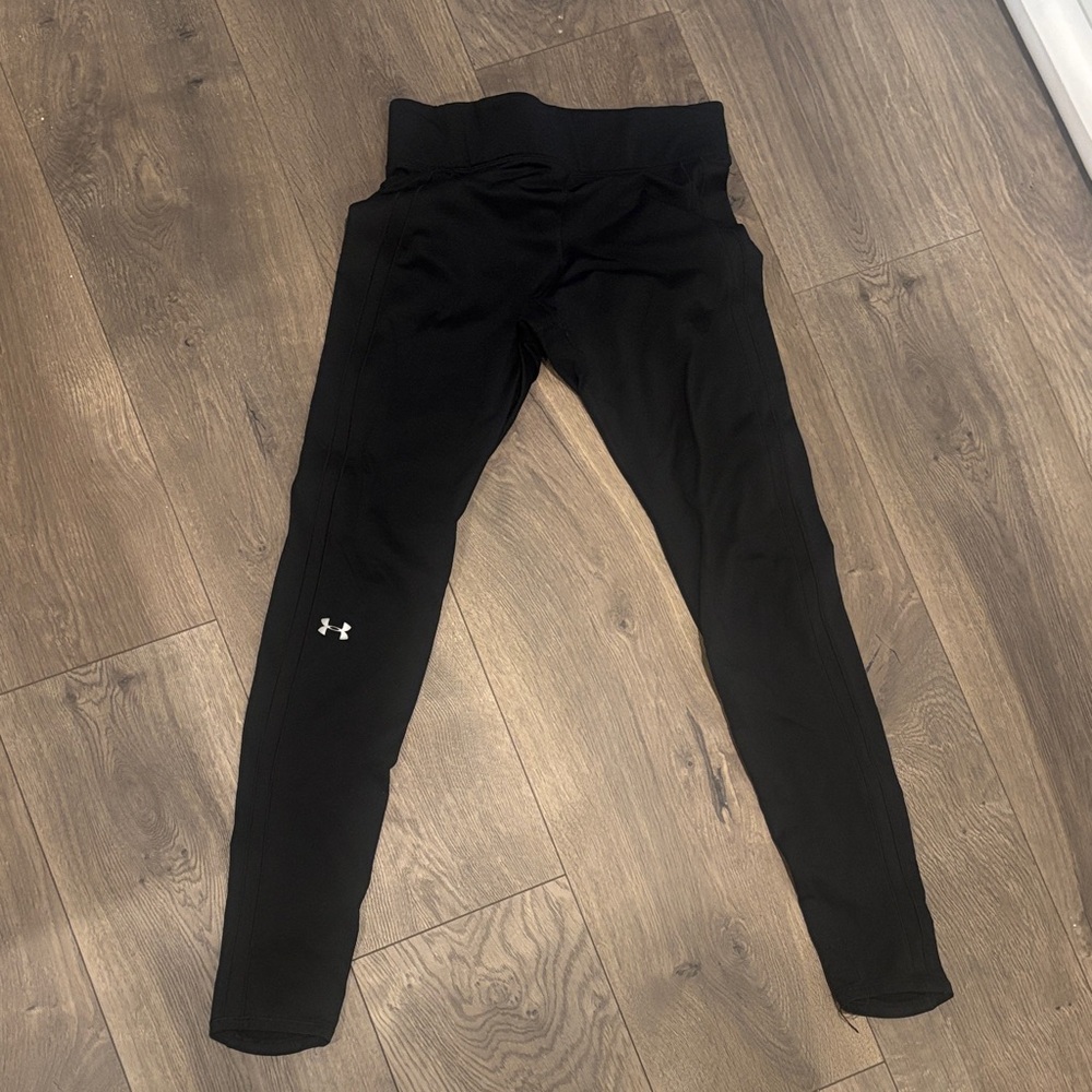 Under Armour Black Performance Tights with Reflective Logo